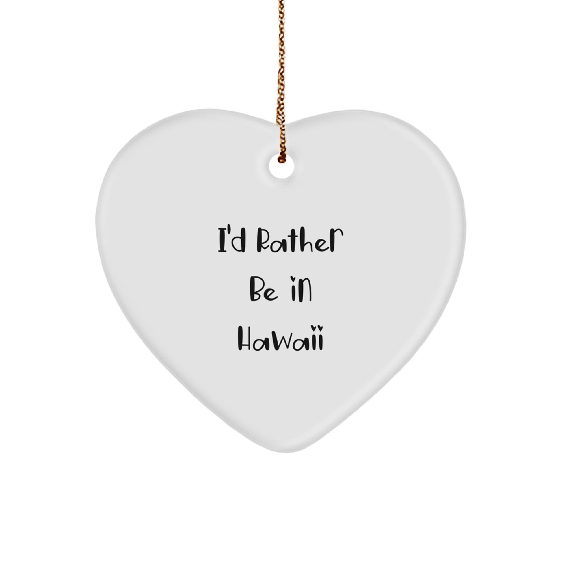 Hawaii Heart Ornament Keepsake for Him Holiday Christmas Gift - Image 1