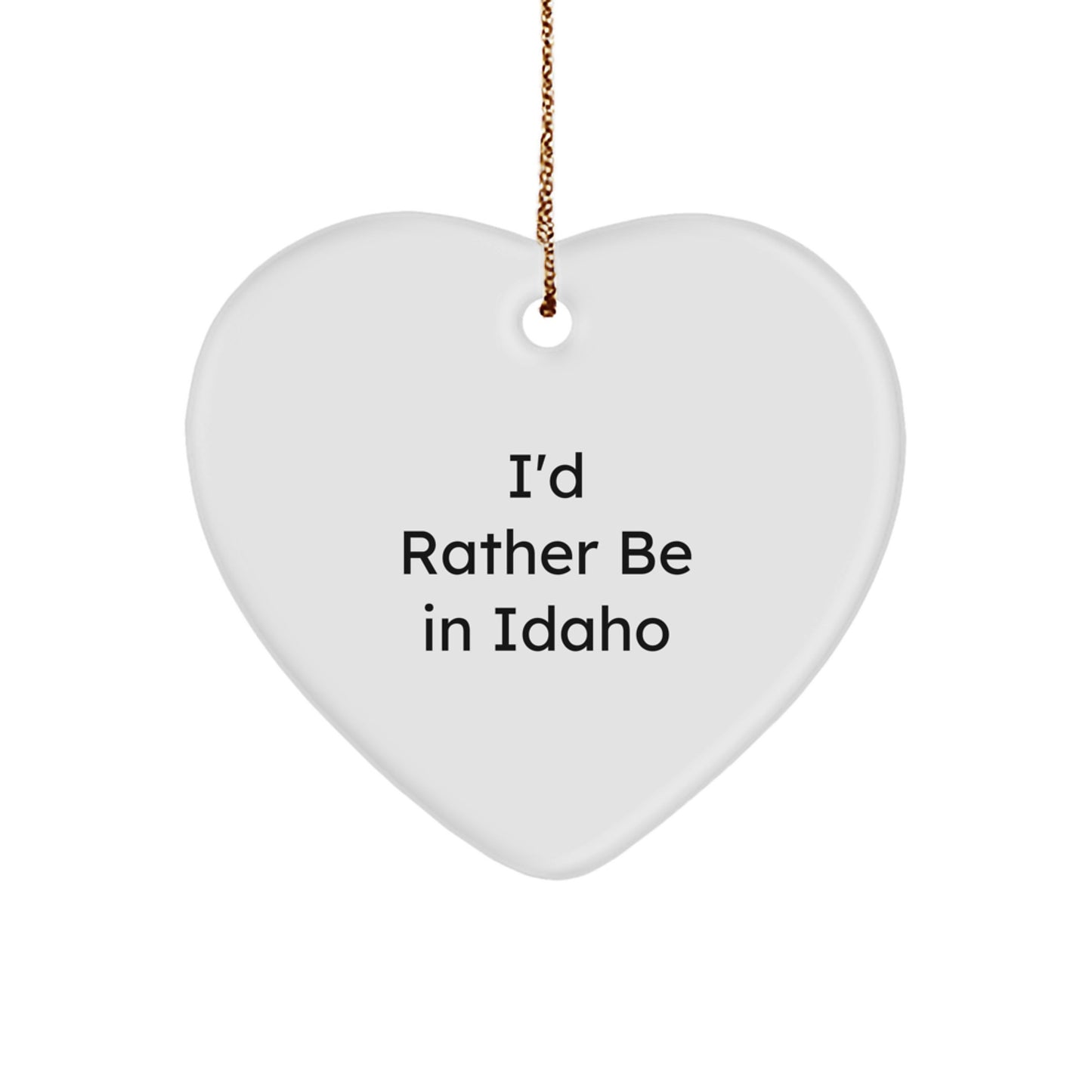 Idaho Heart Ornament for Family Treasure Christmas Unique Gift Bright - Image 1