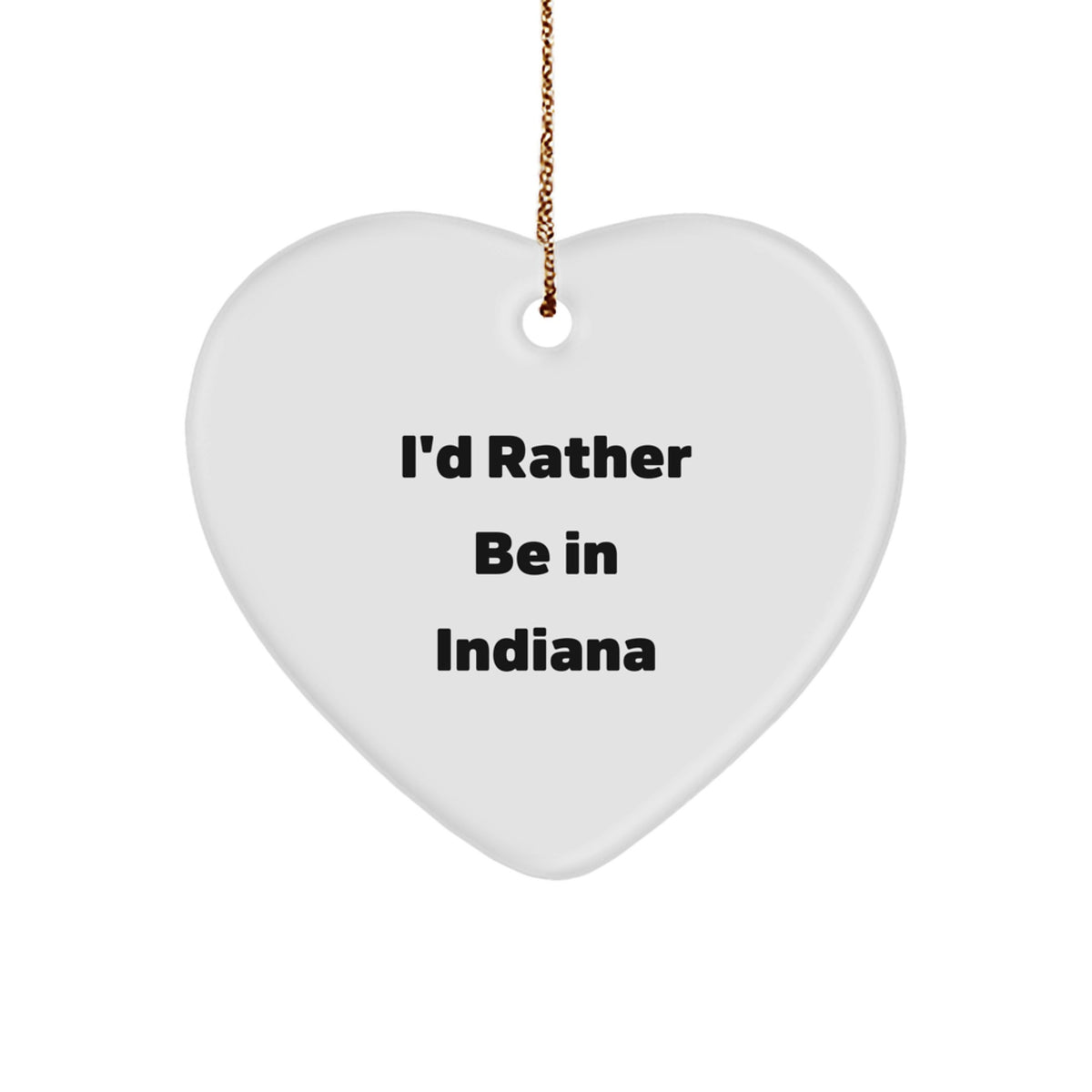 Indiana Heart Ornament Keepsake for Him Christmas Gift - Image 1