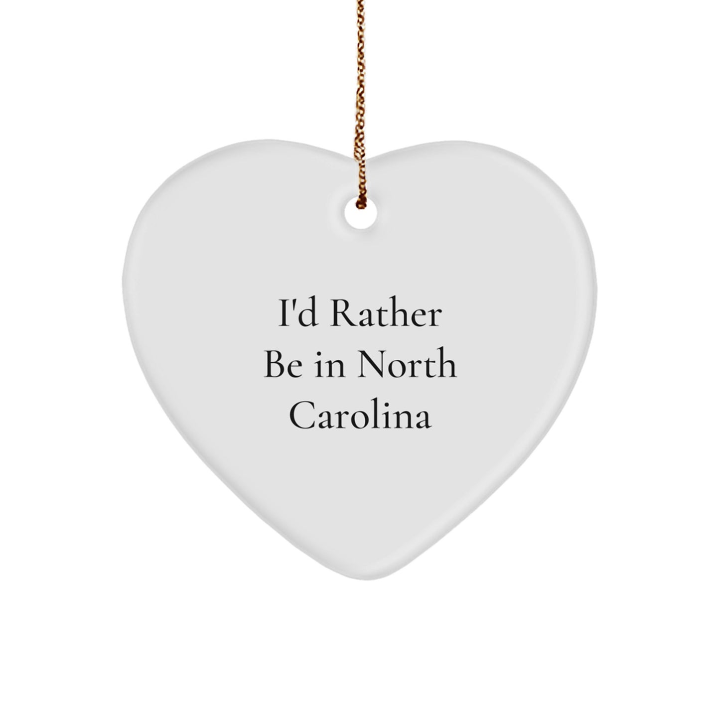 Funny North Carolina Heart Ornament Gifts from Friends for North Carolina - Image 1
