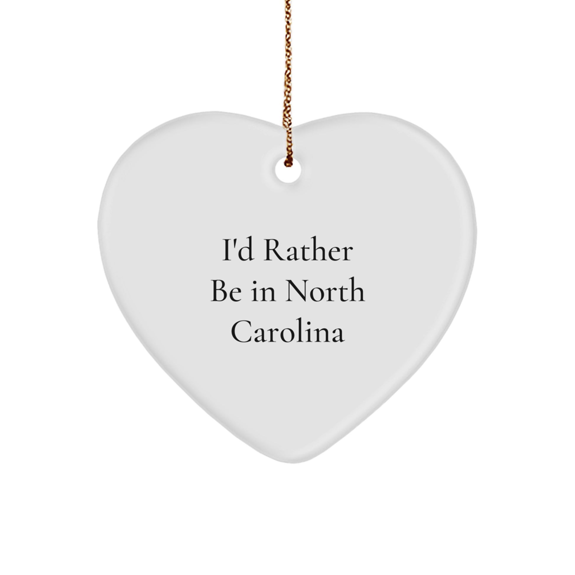 Funny North Carolina Heart Ornament Gifts from Friends for North Carolina - Image 1