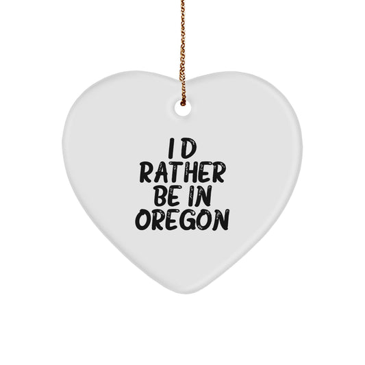Oregon Vibrant Heart Ornament Keepsake for Him Christmas Gift - Image 1