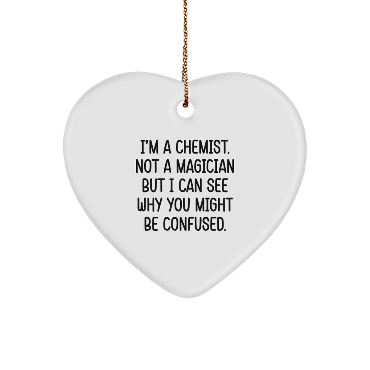 Chemist Heart Ornament for Family Treasure Christmas Unique Gift - Image 1