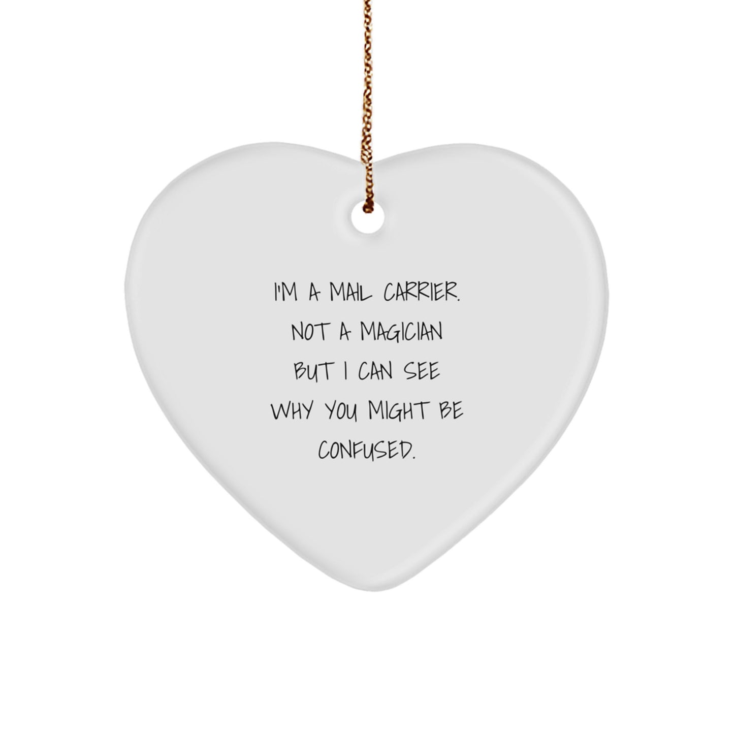 Christmas Unique Gift Mail Carrier Heart Ornament for Teens Surprise - Image 1