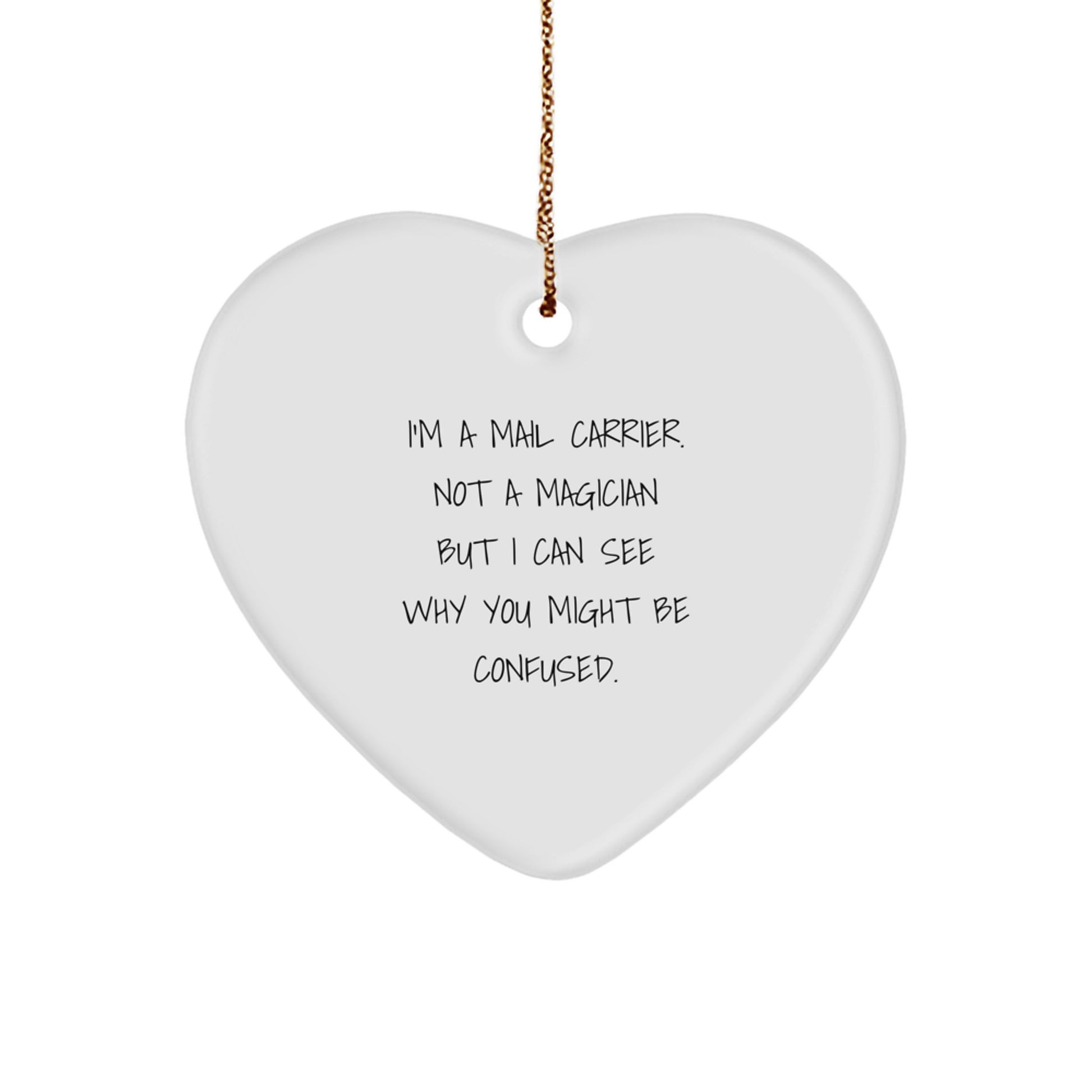 Christmas Unique Gift Mail Carrier Heart Ornament for Teens Surprise - Image 1
