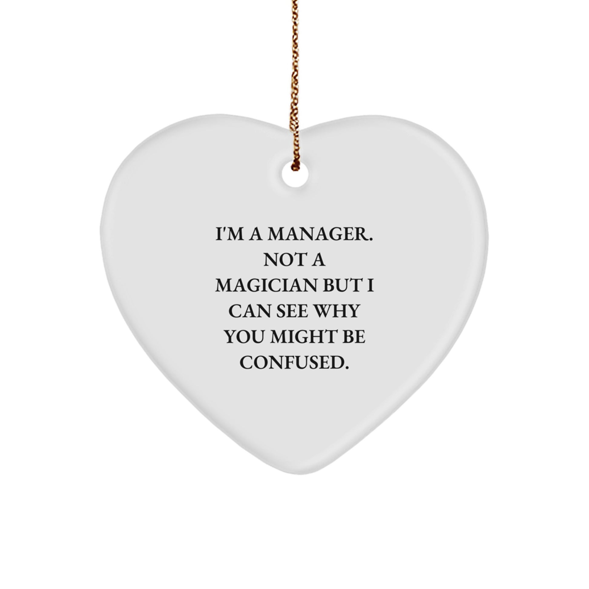 Playful Manager Christmas Ornament for Friends Gift - Novelty White - Image 1