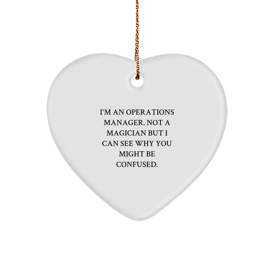 Operations Manager Heart Ornament Gift for Him I'm an Operations Manager - Image 1