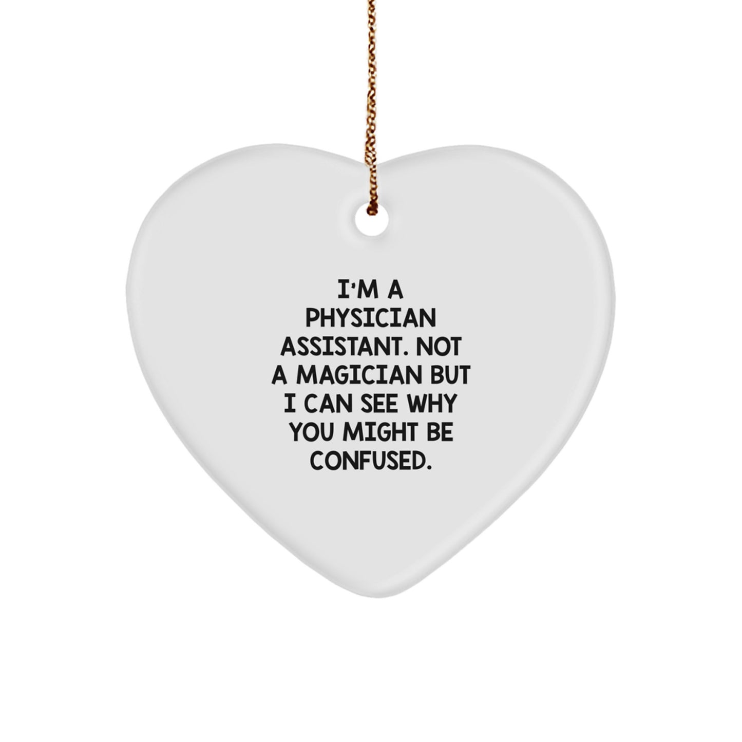 Christmas Gift Heart Ornament for Her – Physician Assistant Keepsake - Image 1
