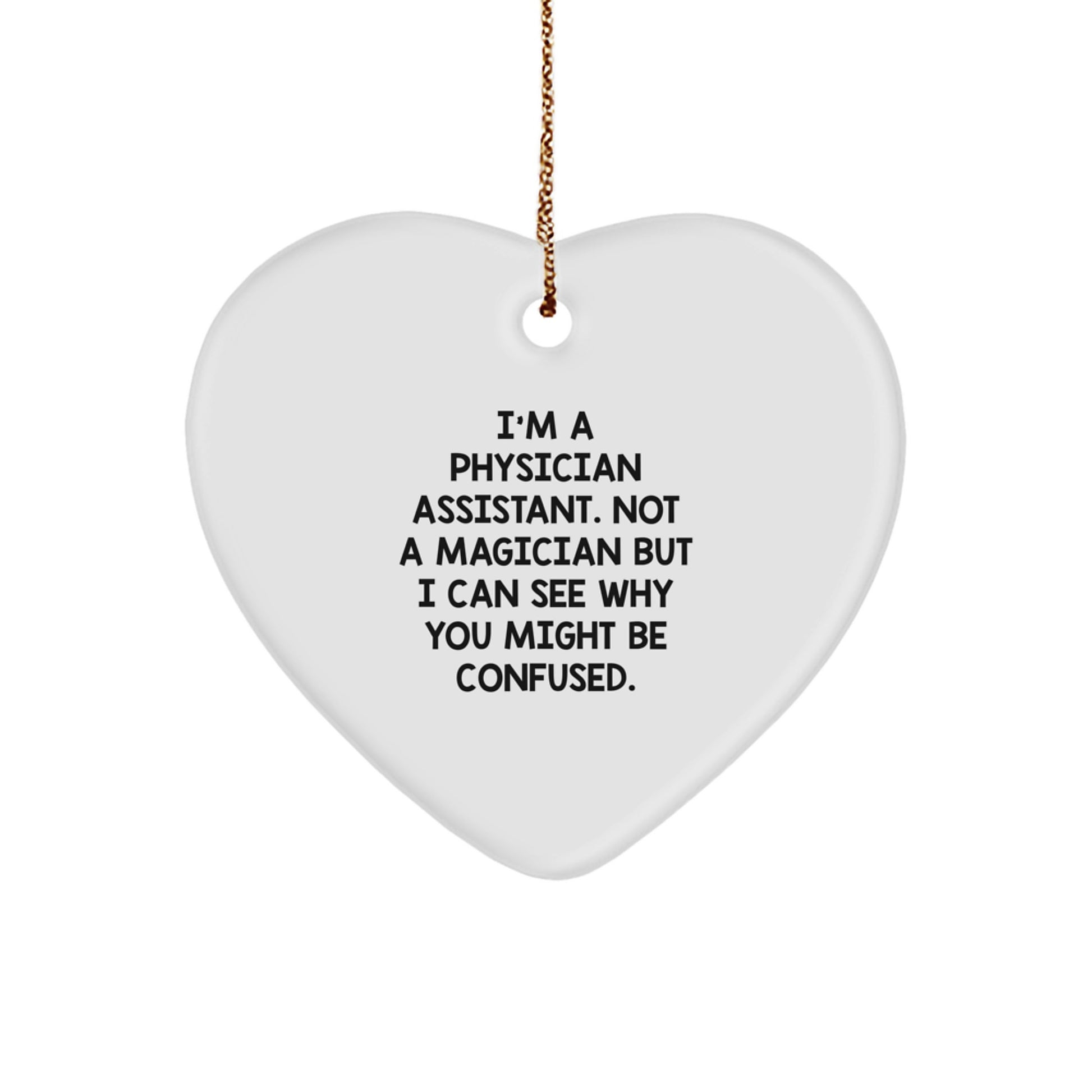Christmas Gift Heart Ornament for Her – Physician Assistant Keepsake - Image 1