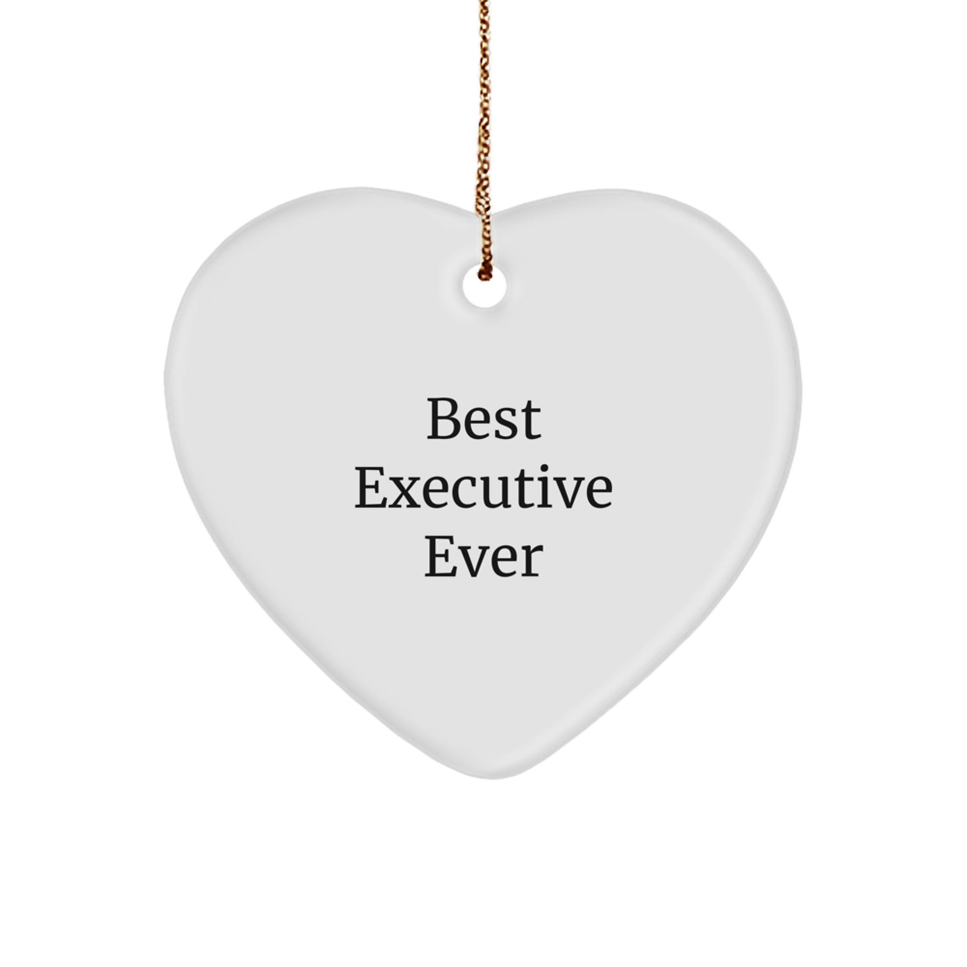 Funny Executive Gifts from Men, Best Executive Ever Heart Ornament for Christmas Unique Gifts, Perfect for Friends Coworkers Family - Image 1