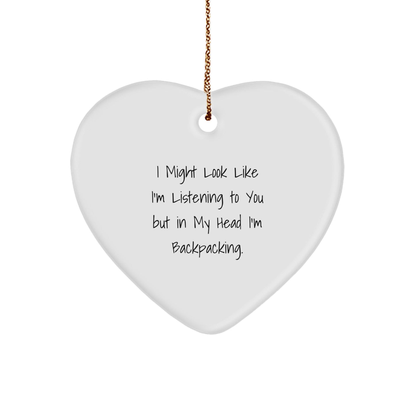 Backpacking Love Heart Ornament Gifts from Friends for Men and Women on Christmas - Image 1