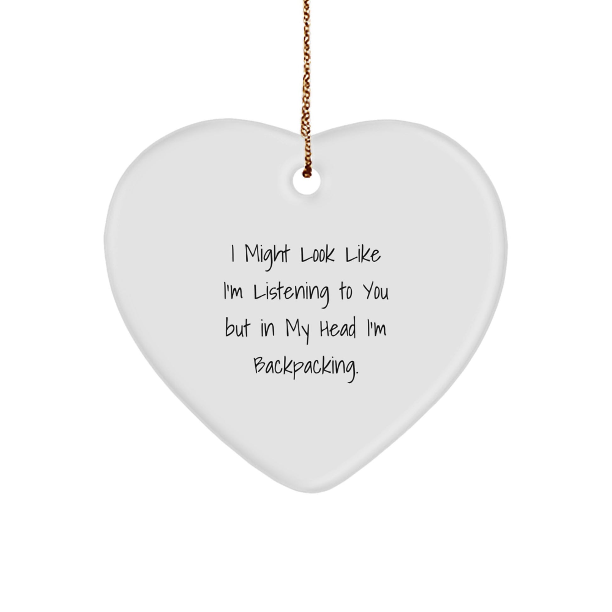 Backpacking Love Heart Ornament Gifts from Friends for Men and Women on Christmas - Image 1