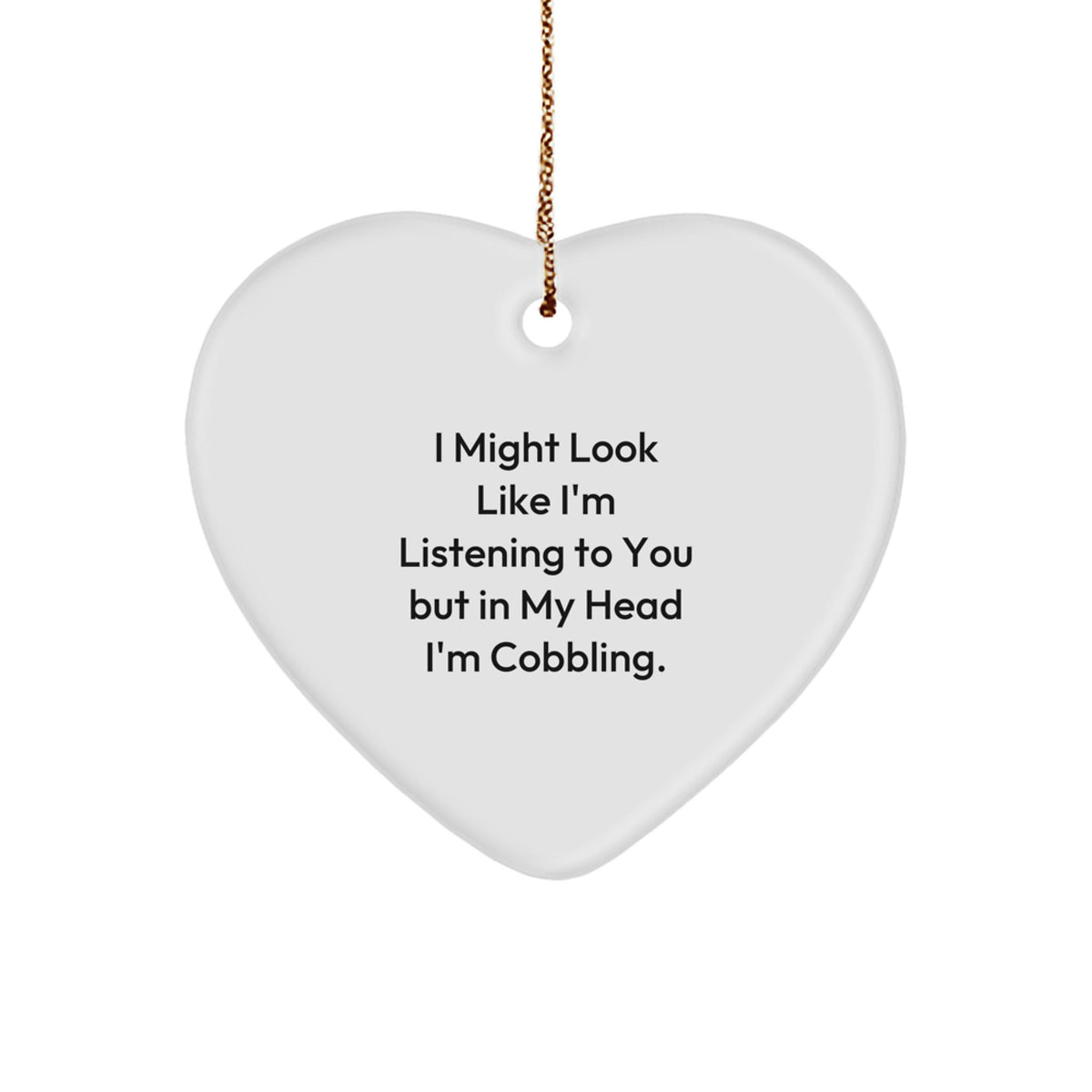 Playful Cobbling Heart Christmas Ornament Gift for Friends Novelty - Image 1