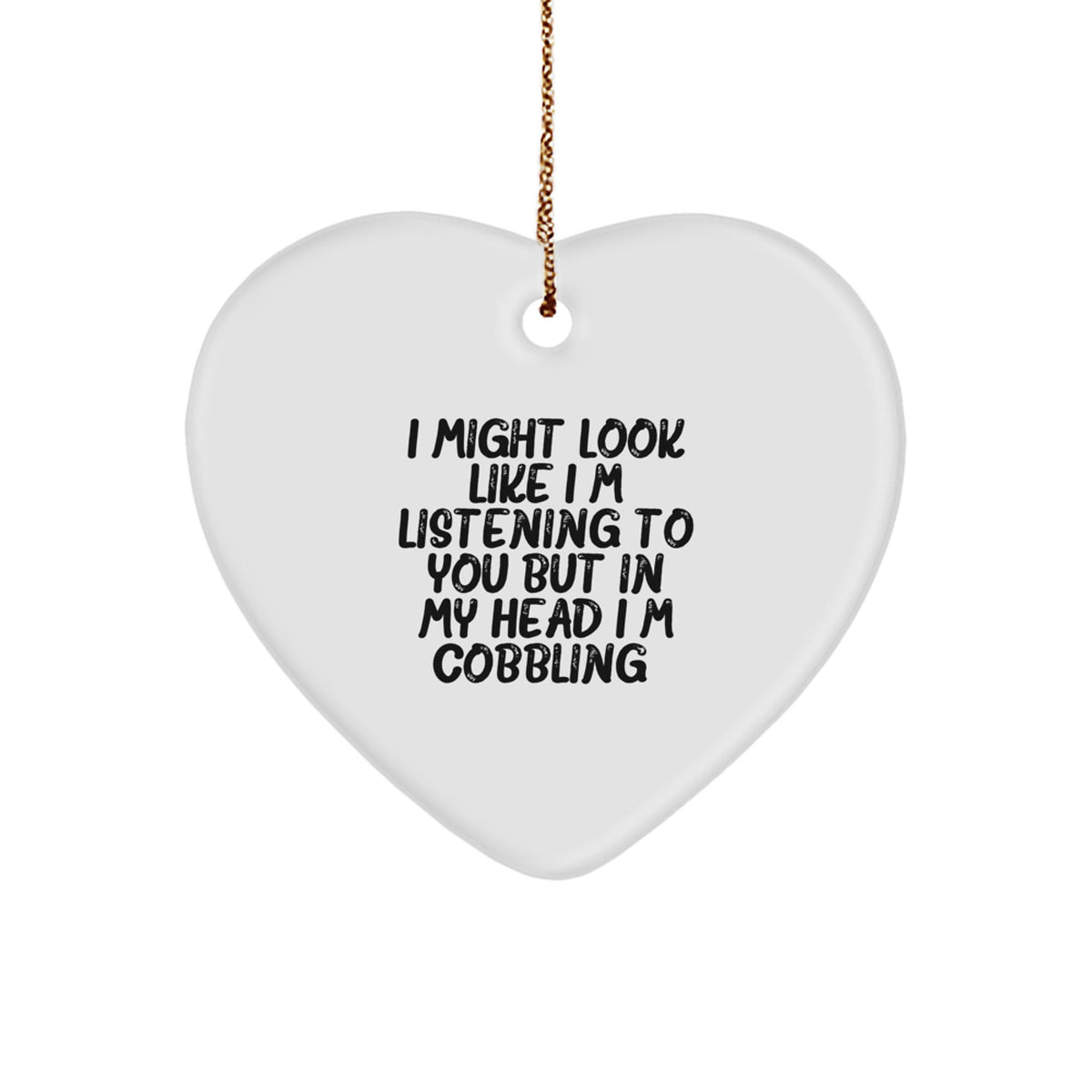 Playful Cobbling Heart Christmas Ornament for Happy Kids Favorite Gift - Image 1