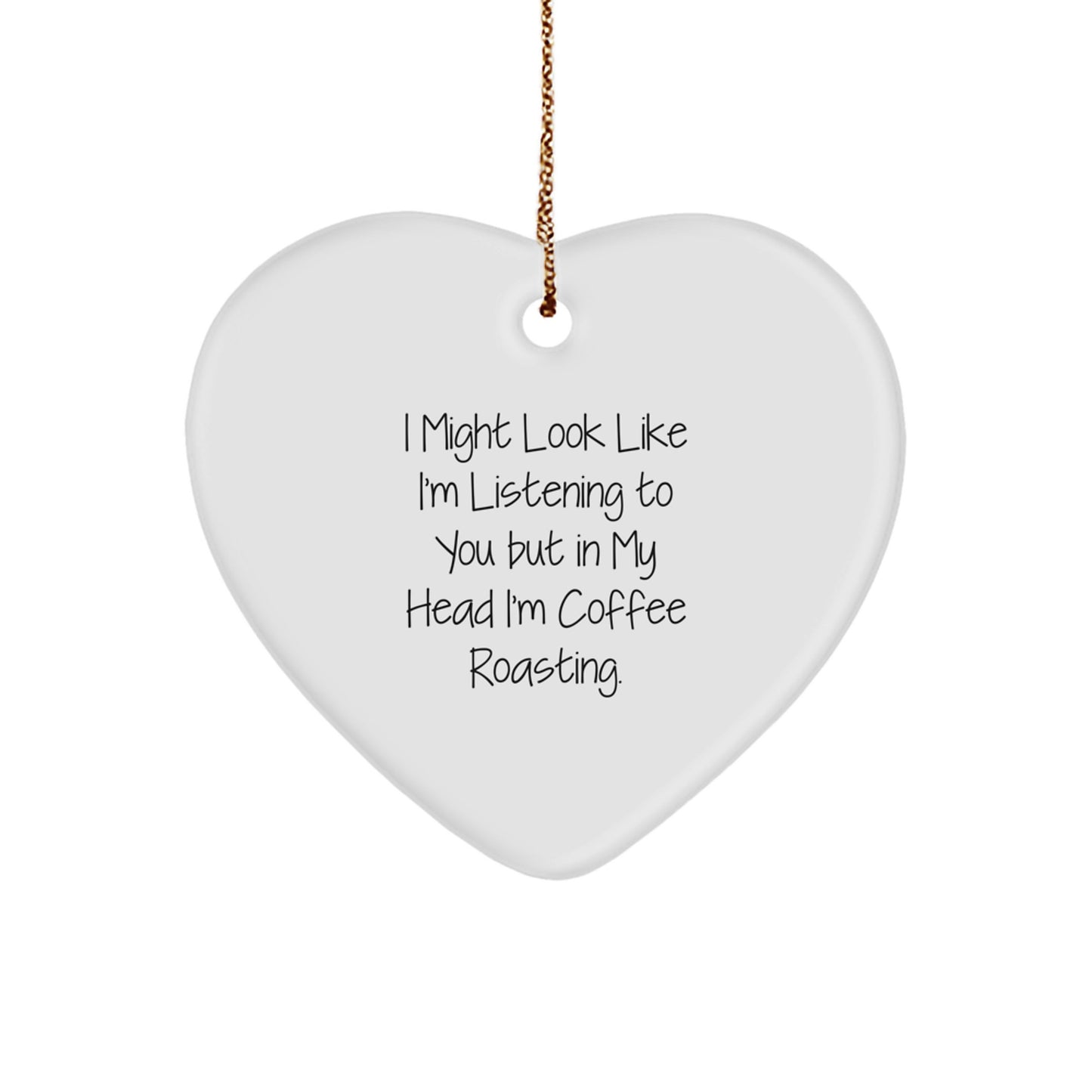 Coffee Roasting Heart Christmas Ornament Best Friend Essential Gift - Image 1
