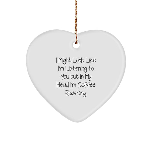 Coffee Roasting Heart Christmas Ornament Best Friend Essential Gift - Image 1