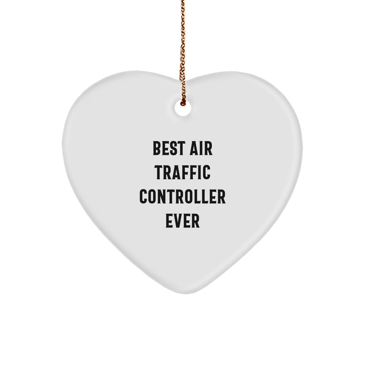 Christmas Gift Heart Ornament for Her Air Traffic Controller - Image 1