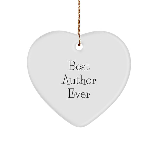 Author Heart Ornament Literary Memento for Roommates Christmas Gift - Image 1