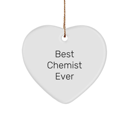 Funny Chemist Heart Ornament Gifts from Friends for Best Chemist Ever at Christmas - Image 1