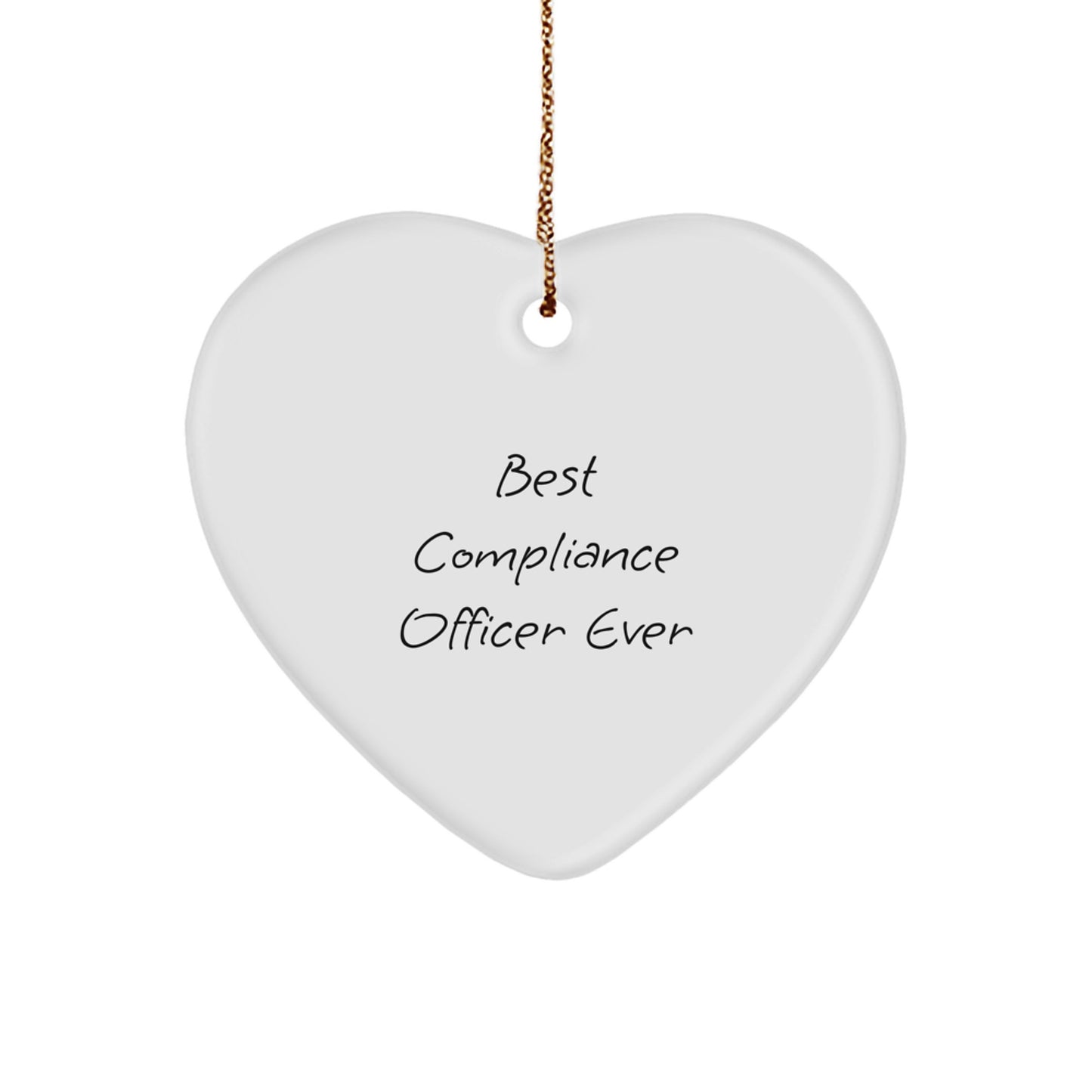 Christmas Gift Heart Ornament for Her Present Compliance Officer - Image 1