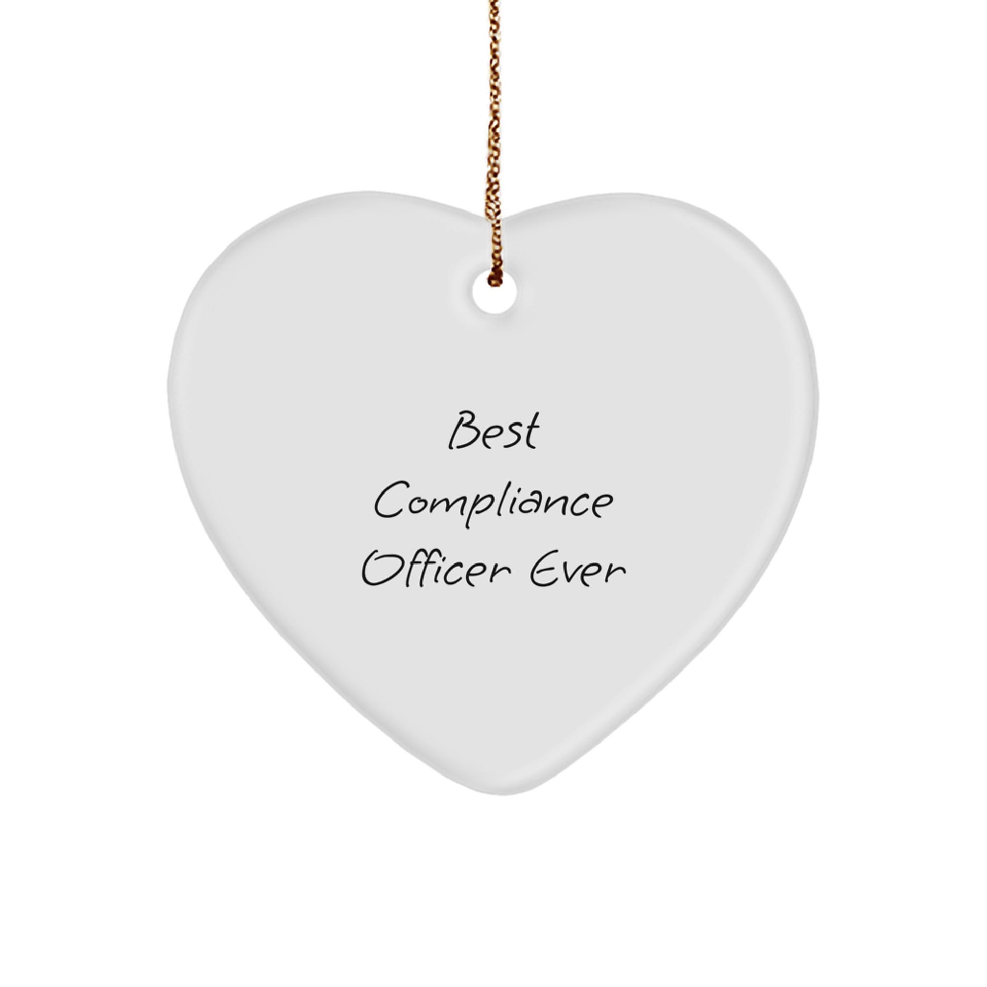Christmas Gift Heart Ornament for Her Present Compliance Officer - Image 1