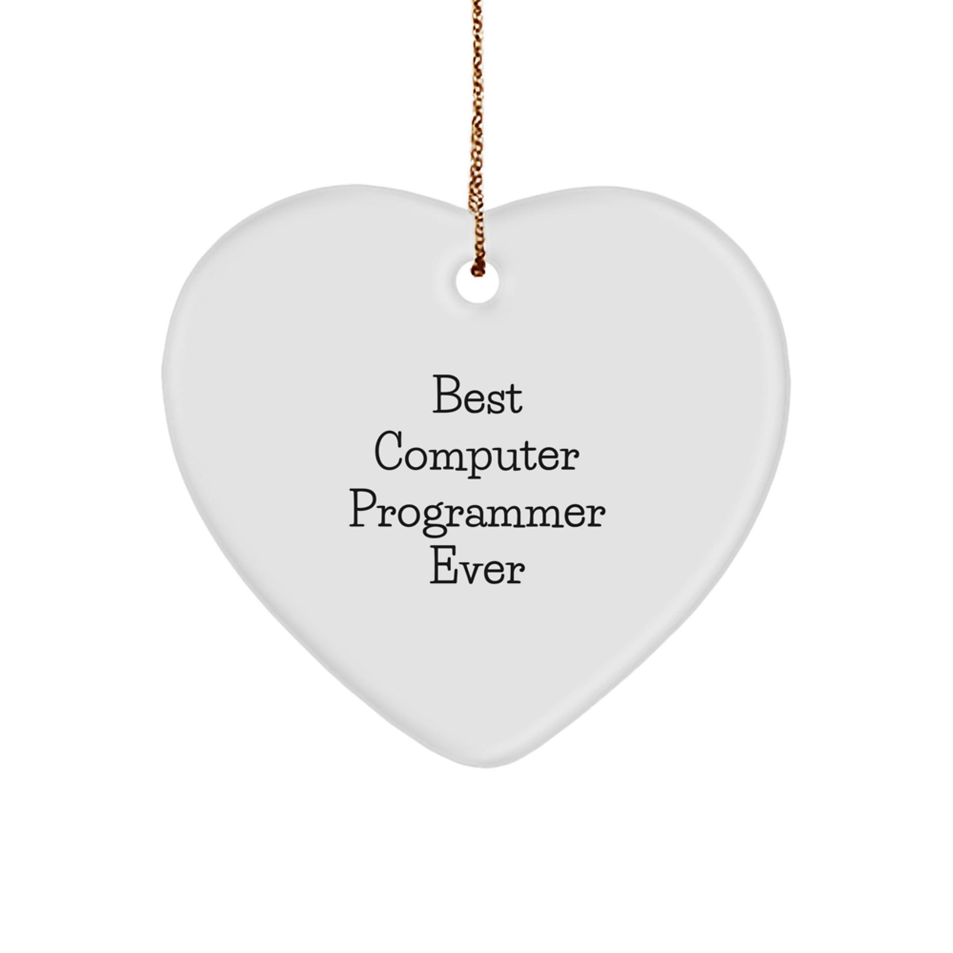 Funny Computer Programmer Heart Ornament Gifts from Friends to Best Computer Programmer Ever - Image 1