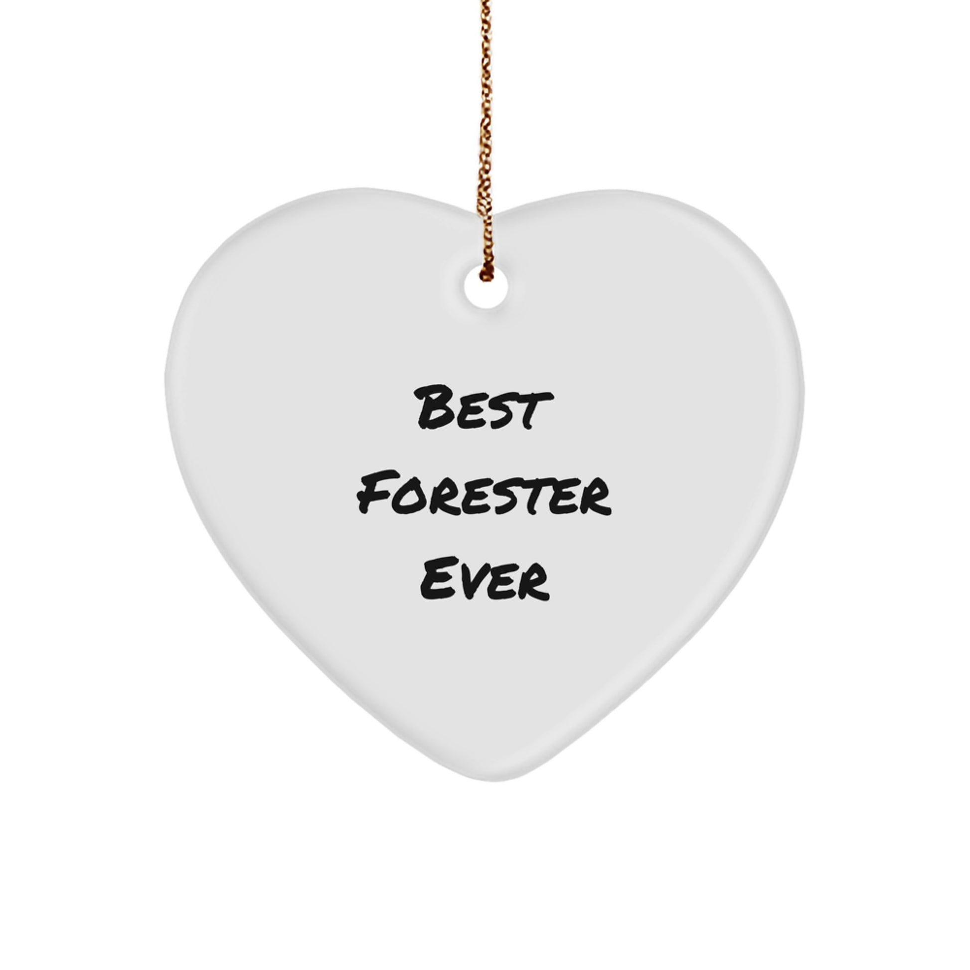 Forester Heart Christmas Ornament Gift for Friend – Best Forester Ever X - Image 1