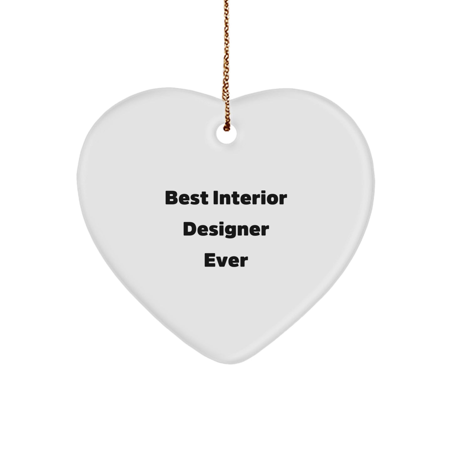 Interior Designer Heart Ornament Idea for Coworkers Christmas Gift - Image 1