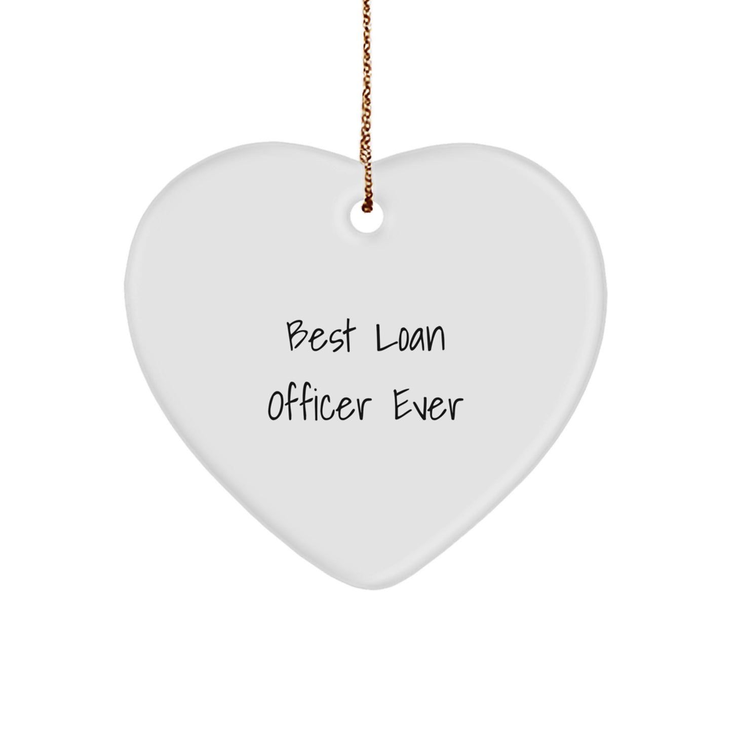 Christmas Gift for Her Loan Officer Keepsake Heart Ornament Present - Image 1