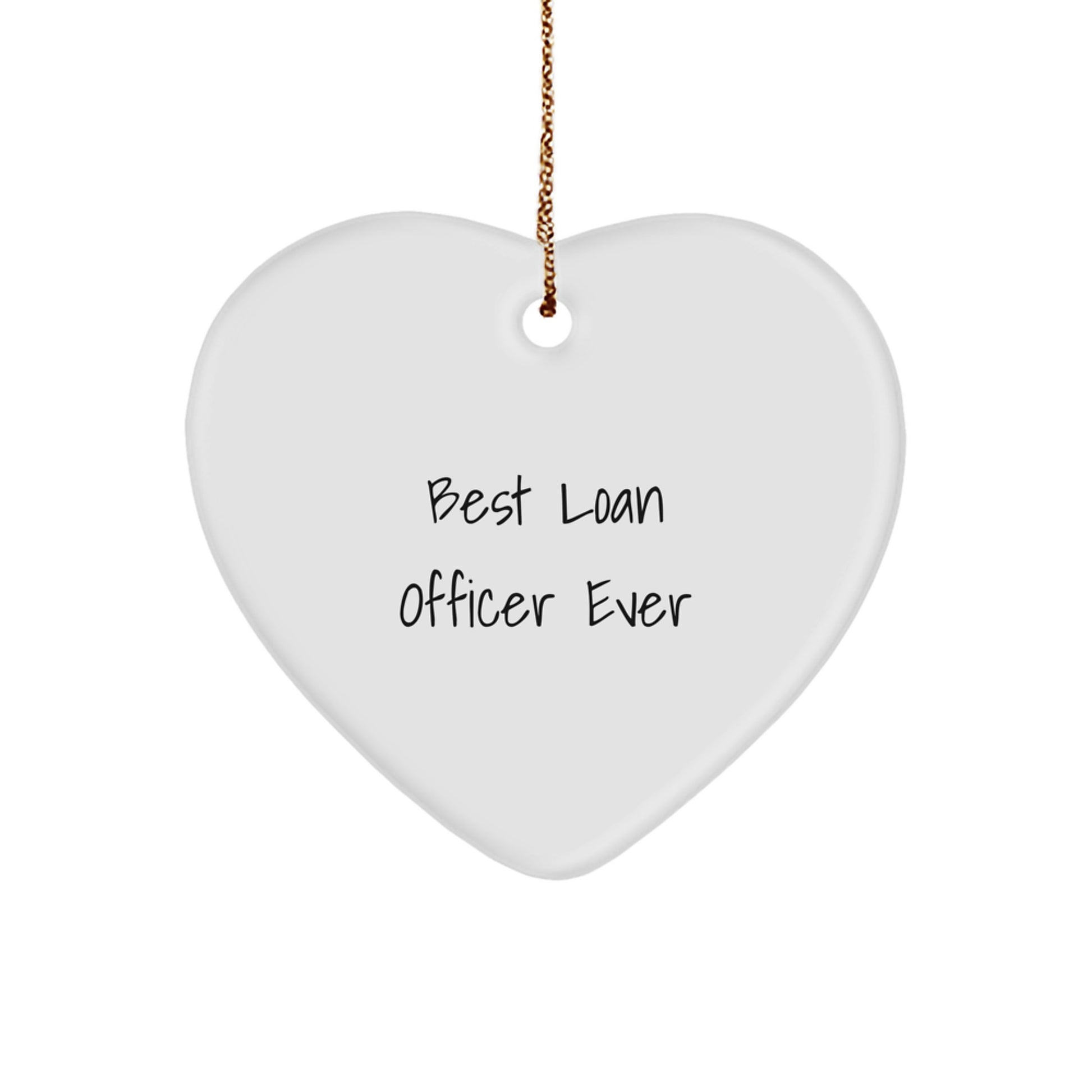 Christmas Gift for Her Loan Officer Keepsake Heart Ornament Present - Image 1