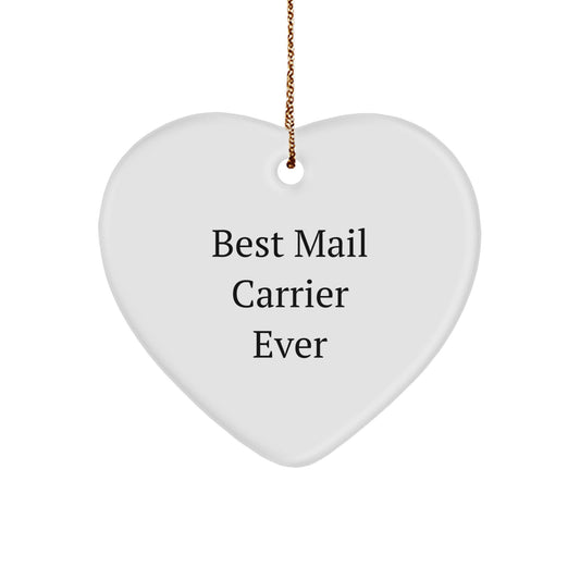 Funny Mail Carrier Gifts from Friends - Heart Ornament for Best Mail Carrier Ever - Christmas Unique Gifts - Image 1