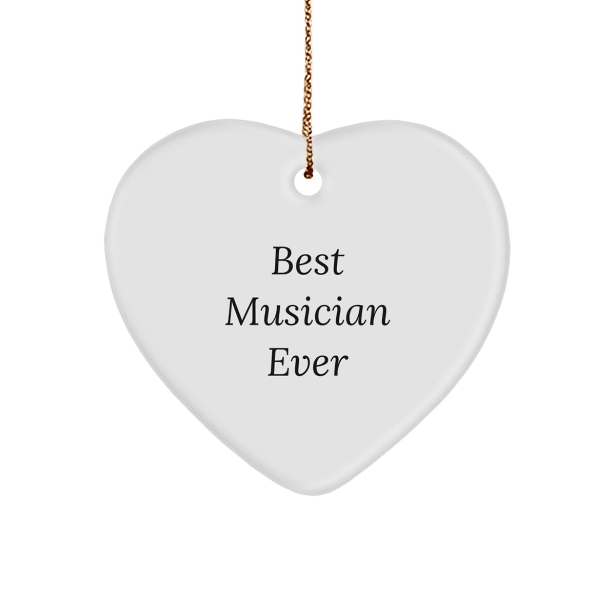 Christmas Gift for Her Musician Heart Ornament Present - Image 1