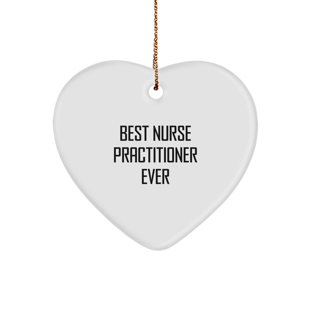 Favorite Nurse Practitioner Christmas Gift Heart Ornament for Kids - Image 1