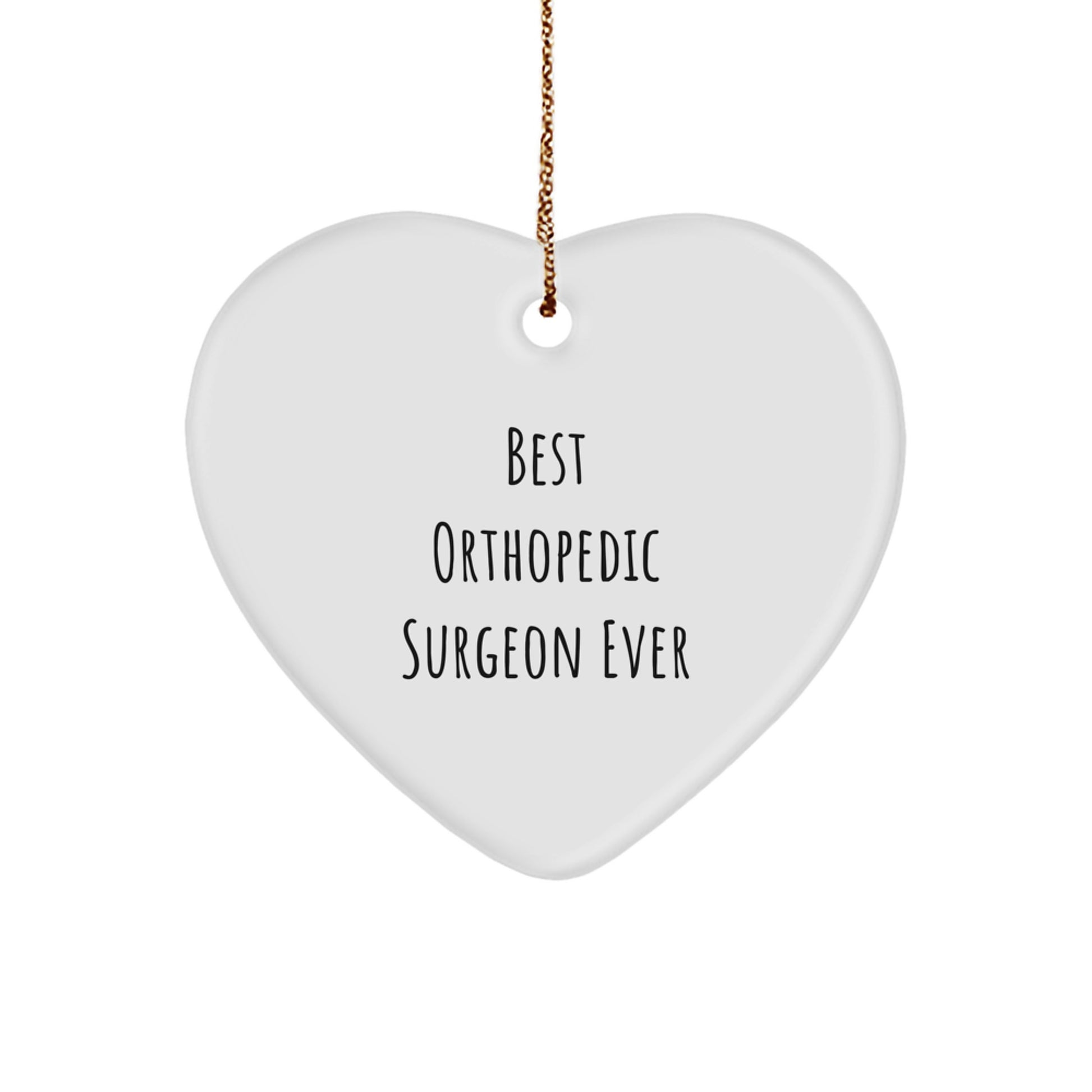 Orthopedic Surgeon Keepsake Heart Shaped Christmas Ornament for Him Gift - Image 1