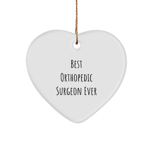 Orthopedic Surgeon Keepsake Heart Shaped Christmas Ornament for Him Gift - Image 1
