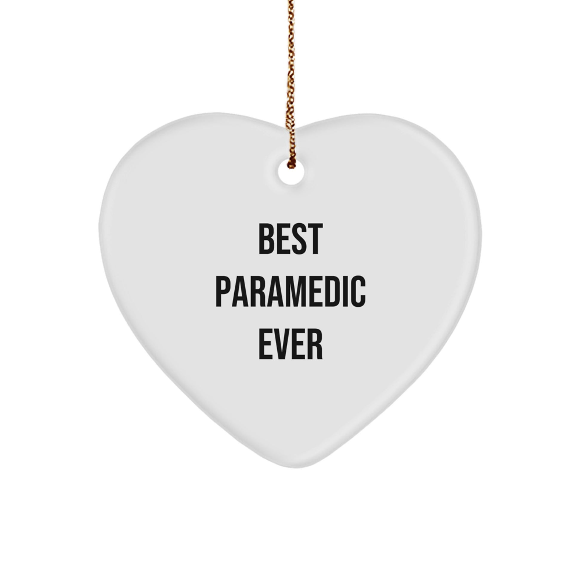 Funny Rescue Worker Heart Ornament Gifts from Family to Rescue Worker Men with Best Rescue Worker Ever Quote, Perfect for Rescue Worker Friends and Coworkers. - Image 1
