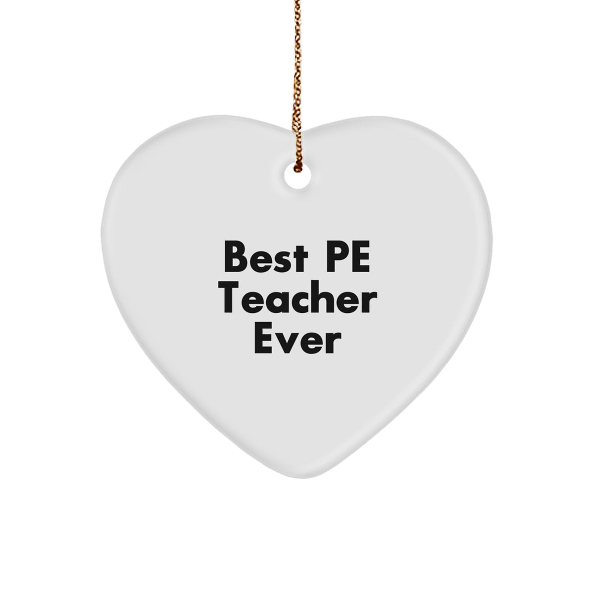 Christmas Gift for Her PE Teacher Heart Ornament Present Best - Image 1