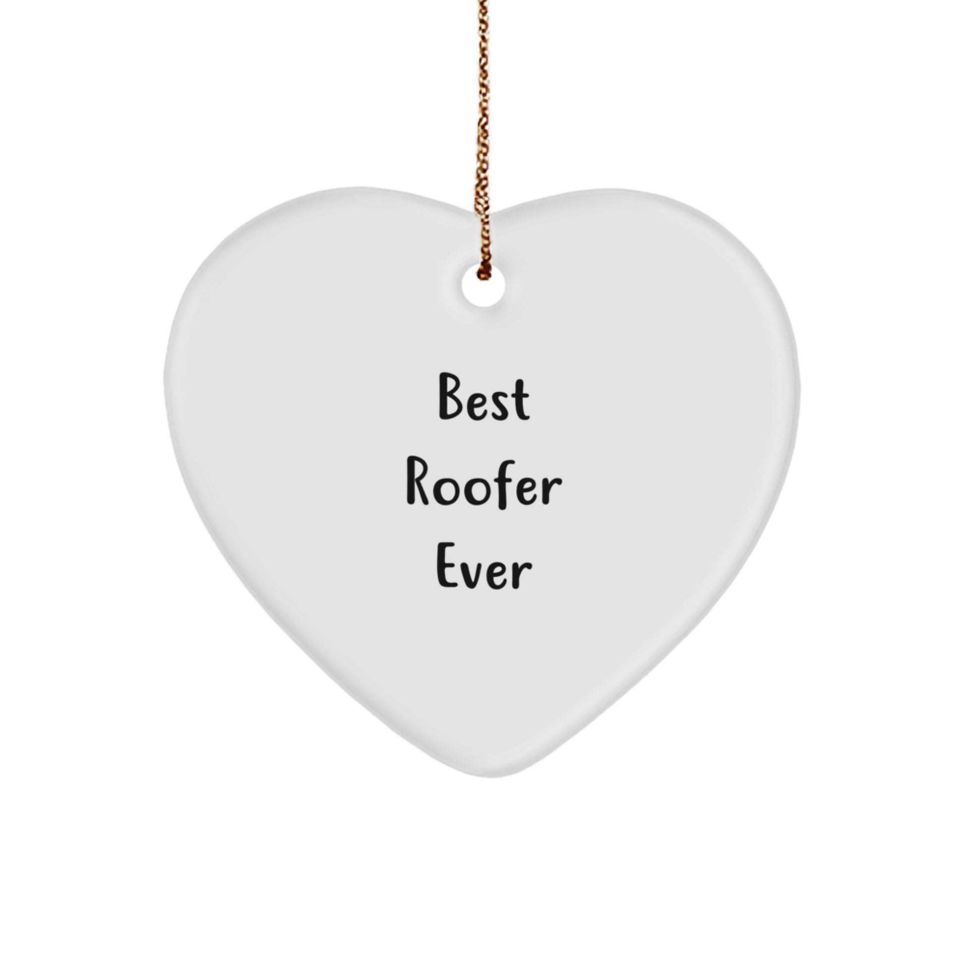 Christmas Ornament for Her Gift Best Roofer Ever Heart - Image 1