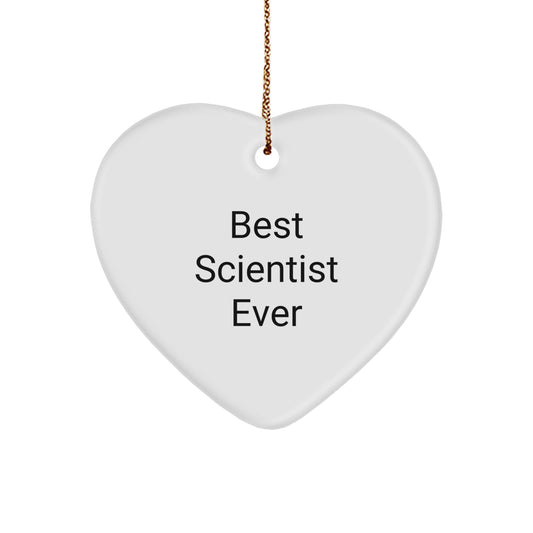 Christmas Gift for Her Scientist Heart Ornament Best Scientist Ever - Image 1