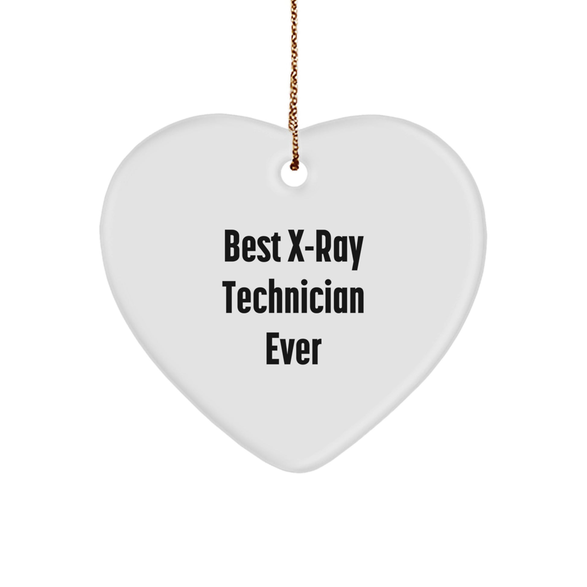 Playful X-Ray Technician Heart Christmas Ornament for Friends Gift - Image 1