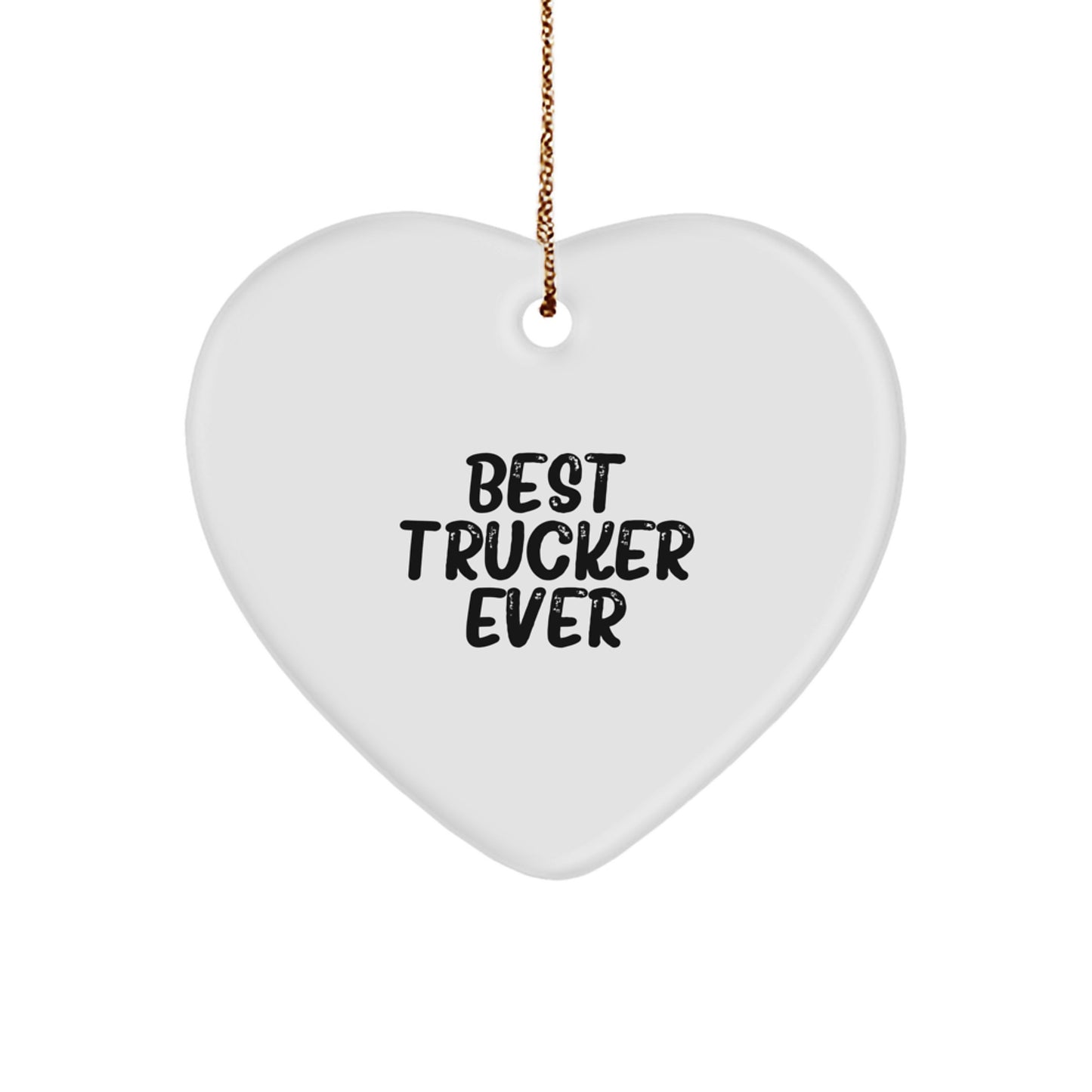 Ultimate Trucker Heart Christmas Ornament for Best Friend Keepsakes Gift - Image 1