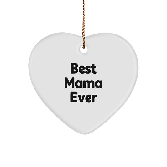 Mama Heart Ornament Keepsake for Her Christmas Gift - Image 1
