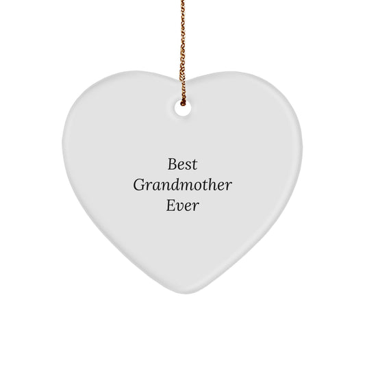 Funny Grandmother Gifts from Men to Grandmother, Heart Ornament Best Grandmother Ever for Christmas Unique Gifts, Grandmother Heart Ornament - Image 1