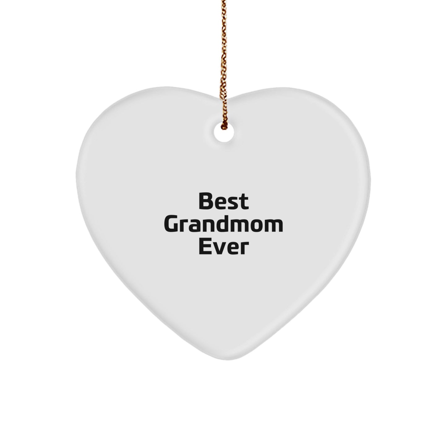 Christmas Ornament Gift for Her Heart Shape Grandmom Keepsake Present - Image 1