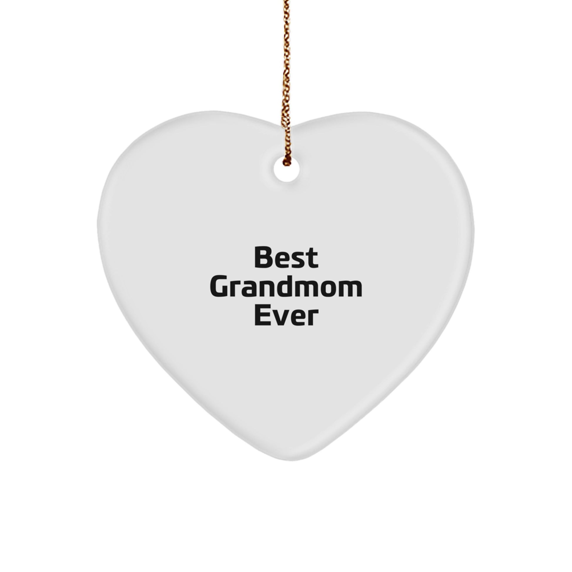 Christmas Ornament Gift for Her Heart Shape Grandmom Keepsake Present - Image 1