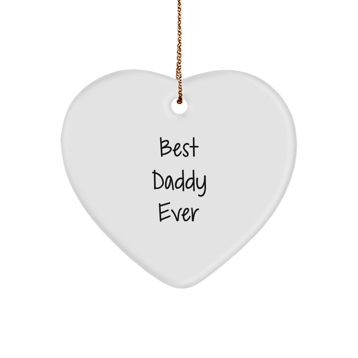 Best Daddy Ever Favorite Heart Ornament for Kids Christmas Gift - Image 1