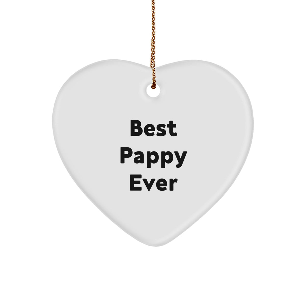 Christmas Gift Heart Ornament - Best Pappy Ever - Sentimental Present - Image 1