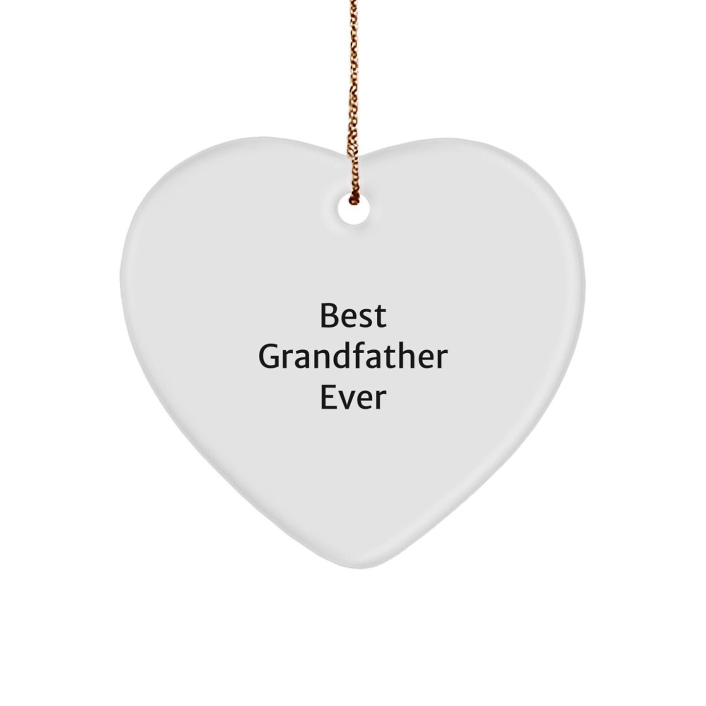 Grandfather Keepsake White Heart Christmas Ornament Gift for Him - Image 1