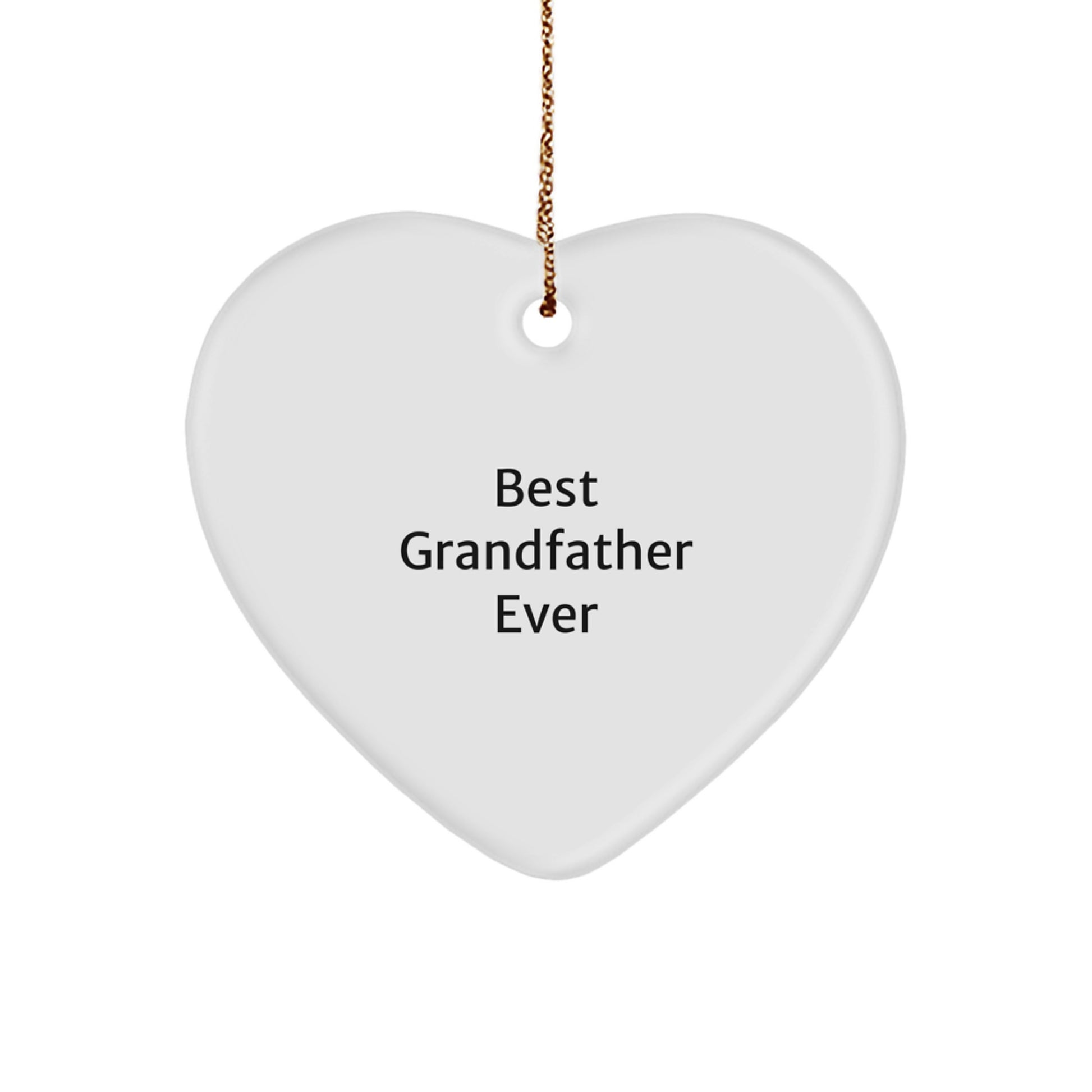 Grandfather Keepsake White Heart Christmas Ornament Gift for Him - Image 1