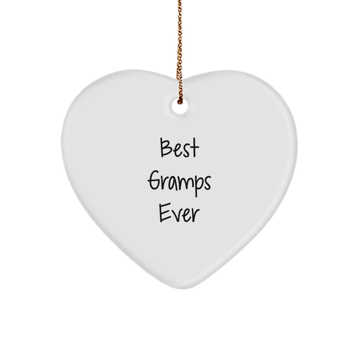Christmas Gift for Her Best Gramps Ever Heart Festive Ornament Present - Image 1